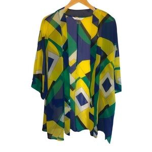 Peter Nygard Color Block Kimono Size Medium